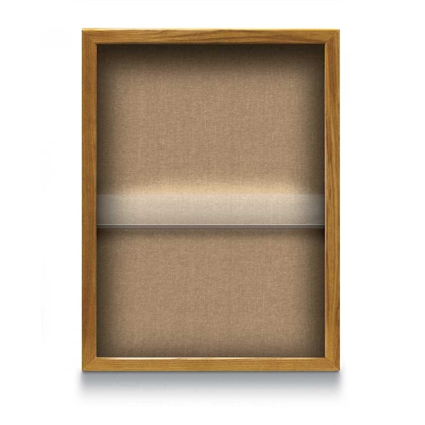 United Visual Products Indoor Enclosed Combo Board, 48"x36", Black Frame/White Porc & Forbo UVCB4836B-WHTPORC-FORBO - main